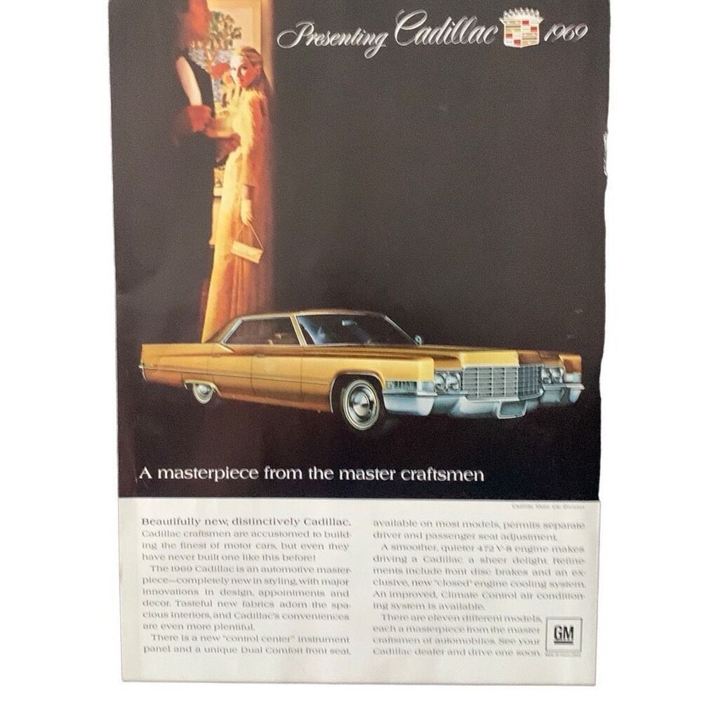 Vintage 1968 Cadillac Masterpiece Ad Advertisement